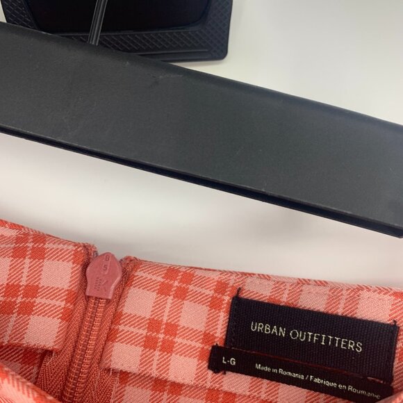 Urban Outfitters Skirt Pink Plaid Mini High Waist Y2K Preppy - Picture 5 of 13